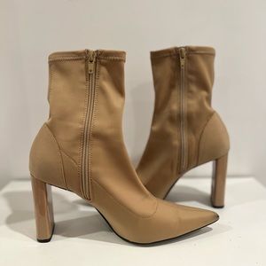 Zara High Heel Fabric Sock Boots